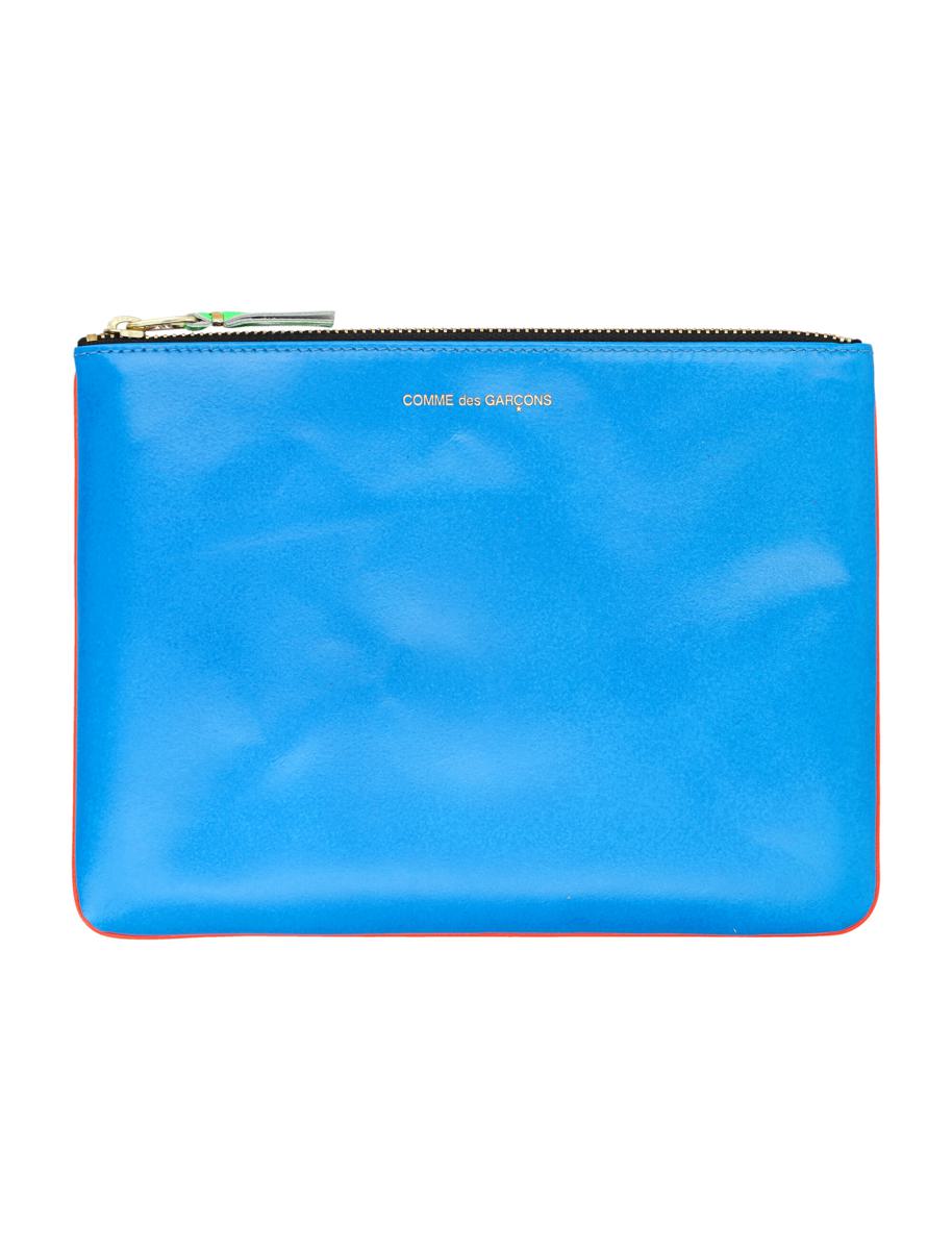 Comme Des Garçons Leather Super Fluo Pouch
