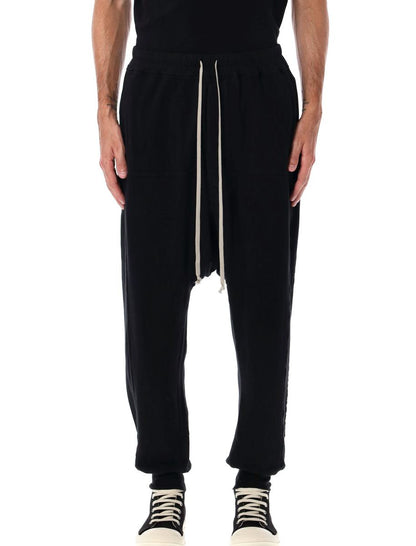 Rick Owens Drkshdw Black Jersey Prisoner Drawstring Pants