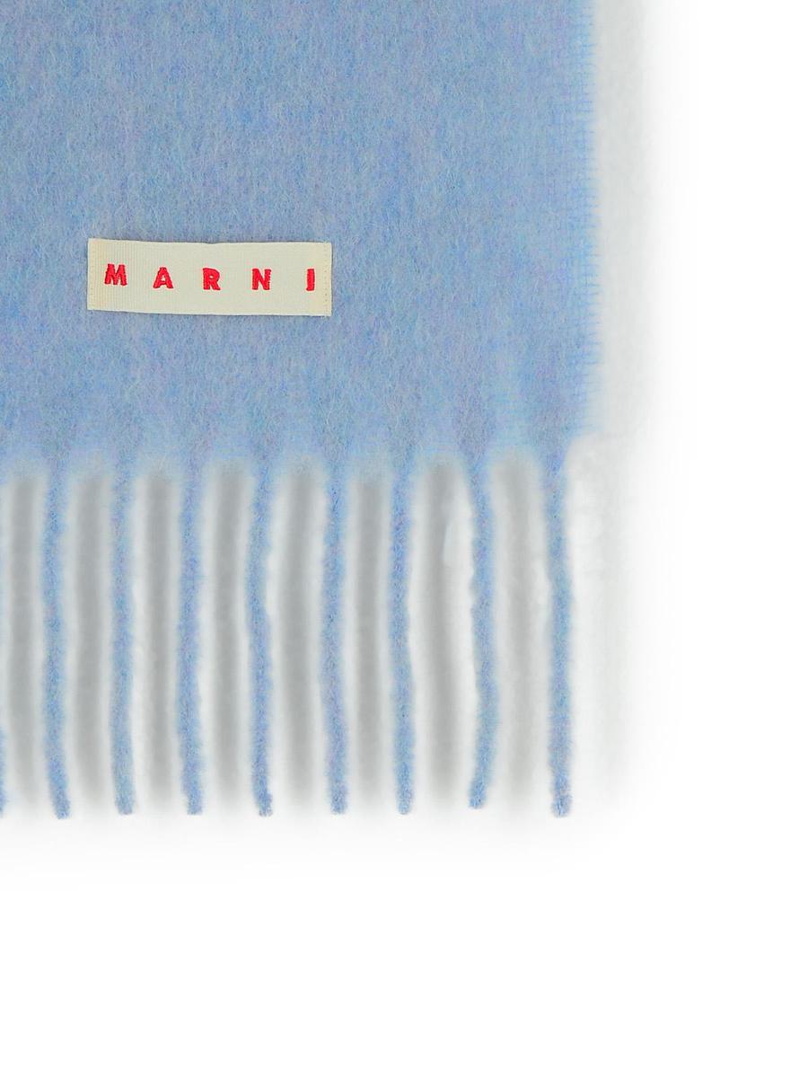 Marni Light Blue Alpaca Blend Scarf