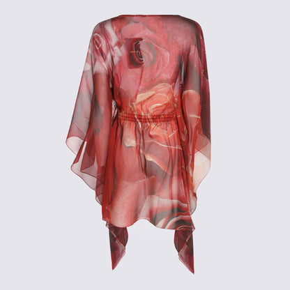 Roberto Cavalli Red Silk Dress