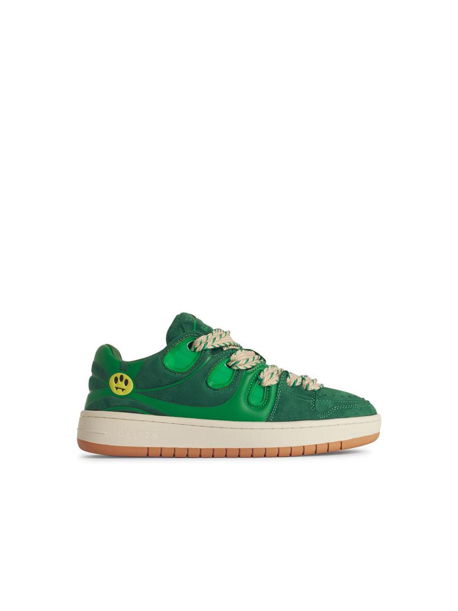 Barrow 'Skate' Green Leather Sneakers