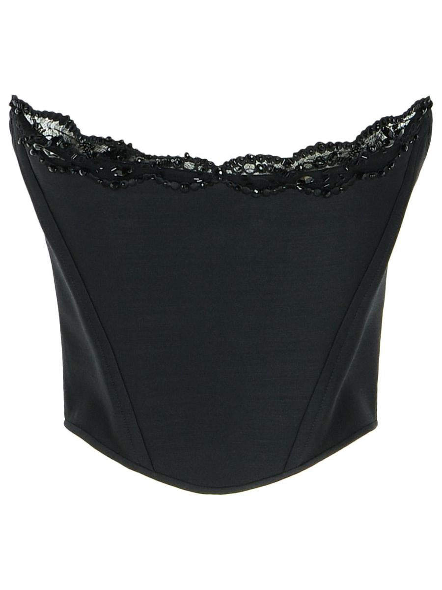 DSQUARED2 'Paris' Black Virgin Wool Blend Corset