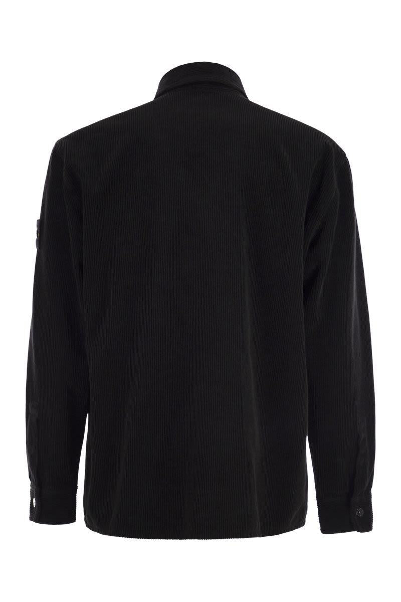 Stone Island Comfortable Overshirt With Pockets And Press Studs
