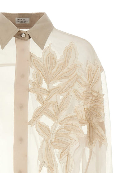Brunello Cucinelli 'Flora Appliqué' Shirt