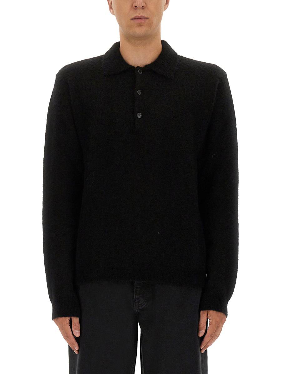 Sunflower Wool Sweater With Polo Collar