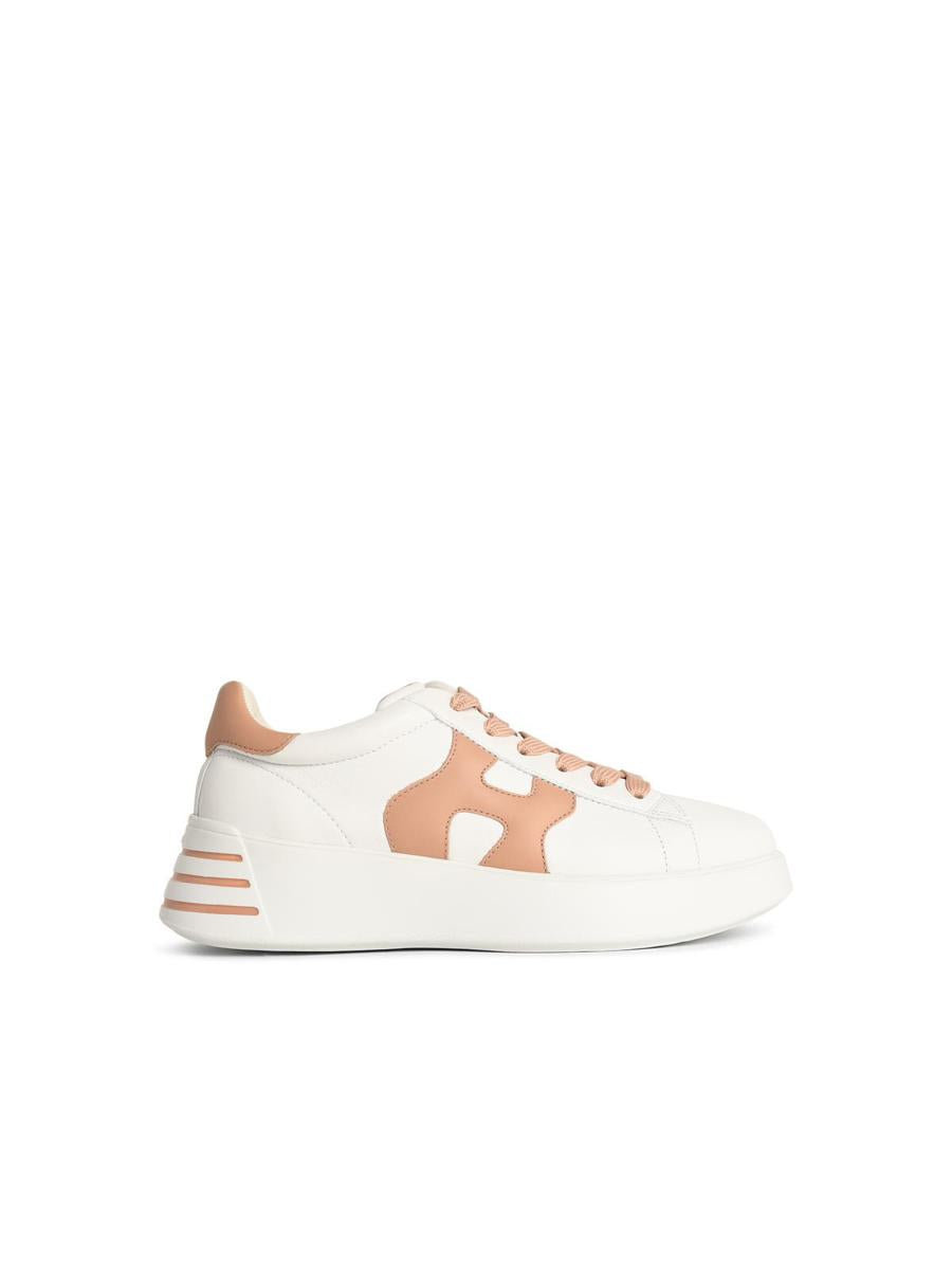 Hogan 'Rebel' White Leather Sneakers
