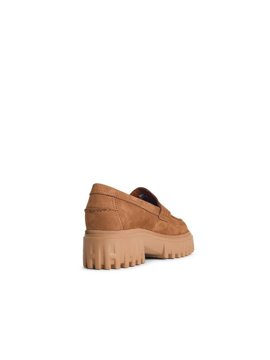 Hogan 'H700' Camel Suede Loafers