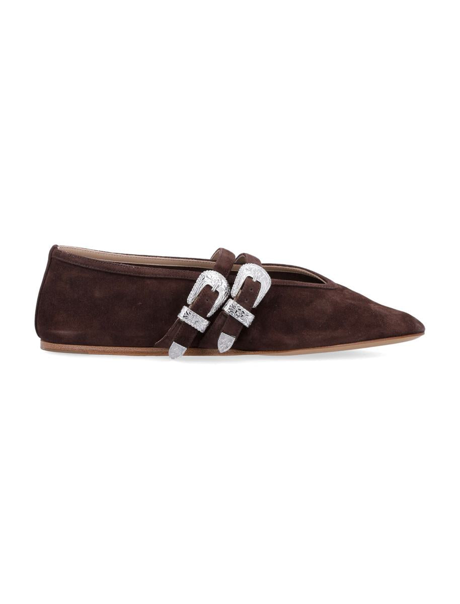 Le Monde Beryl Claudia Ballet Slippers Chocolate Suede