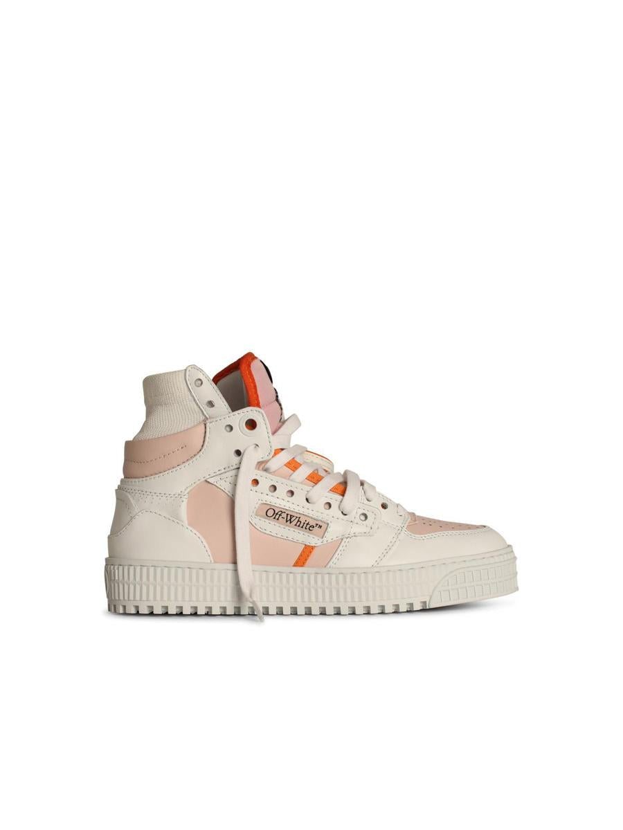 Off-White '3 Off Court' Leather Blend Sneakers Nude
