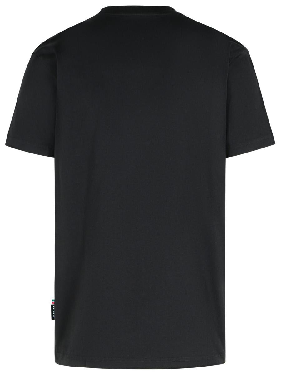 Philipp Plein Black Cotton T-Shirt