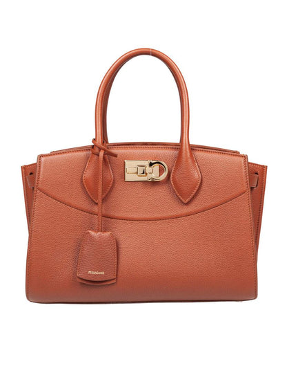 Salvatore Ferragamo Hammered Leather Handbag