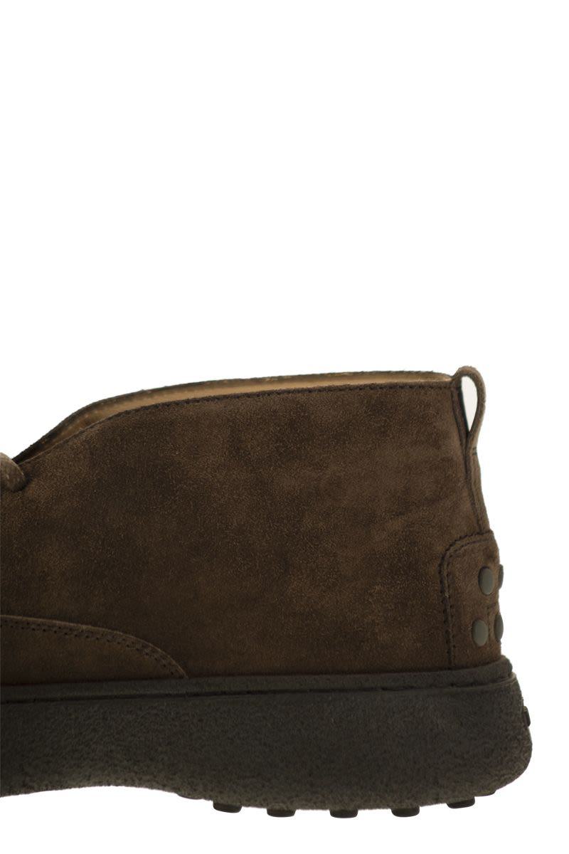 Tod'S Suede Leather Ankle Boots