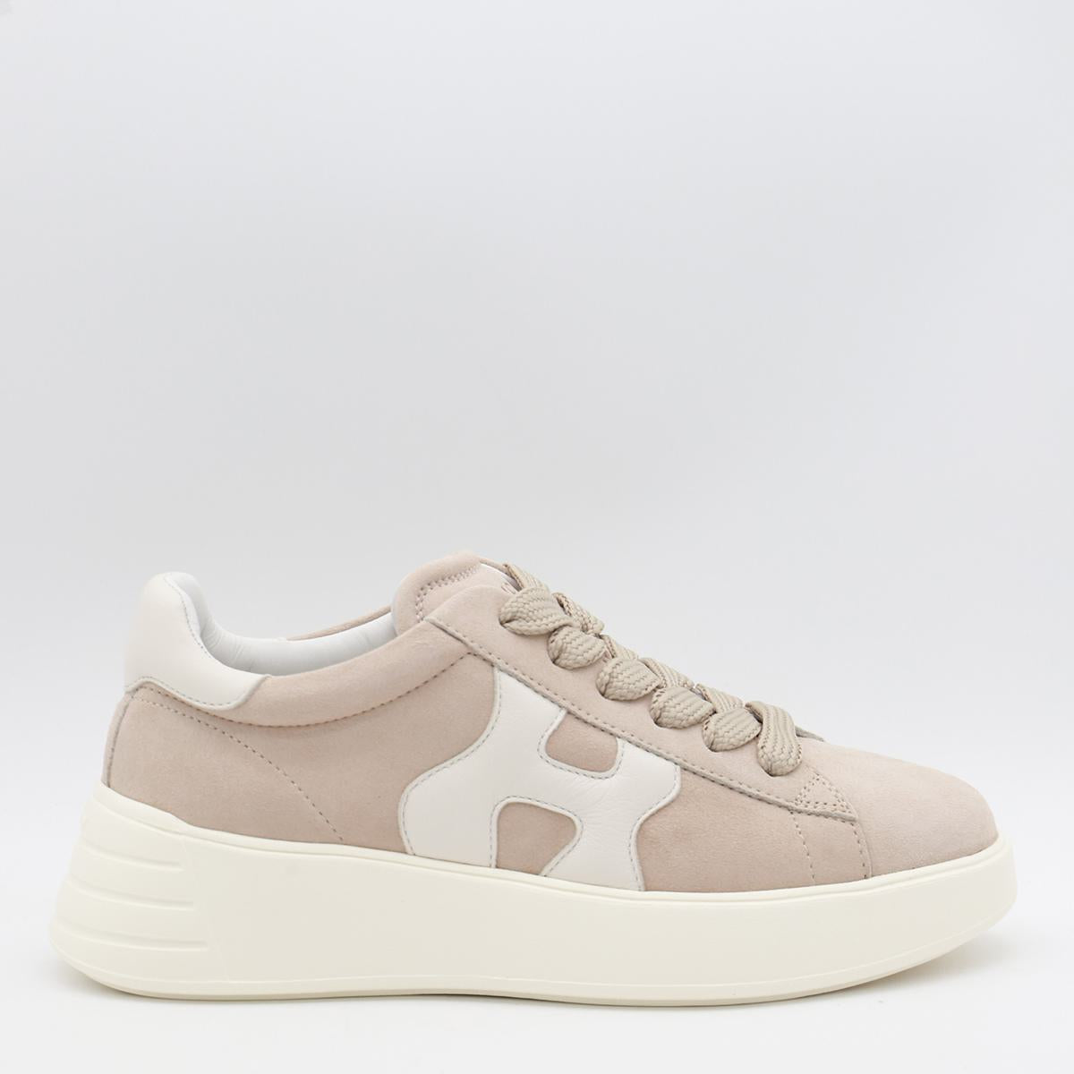 Hogan White Leather Sneakers