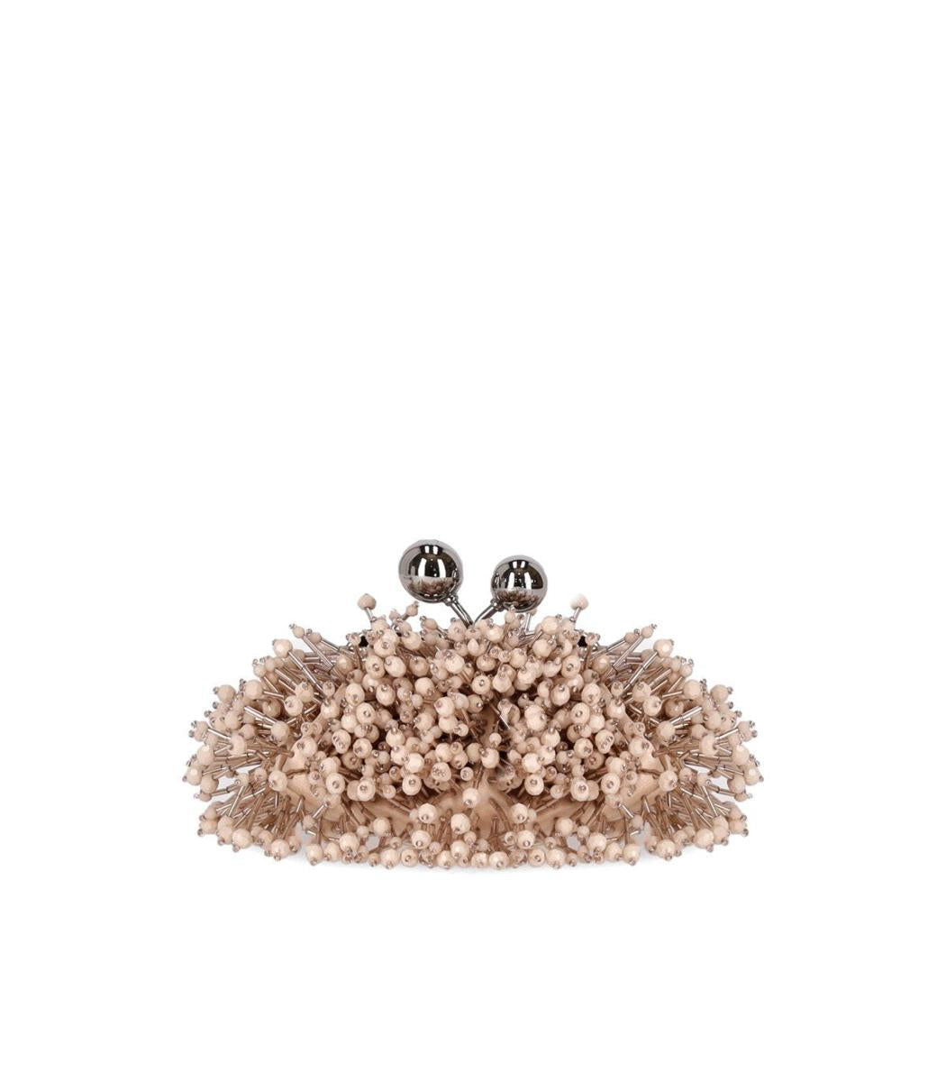 Weekend Max Mara Pasticcino Dotto Nano Pink Clutch