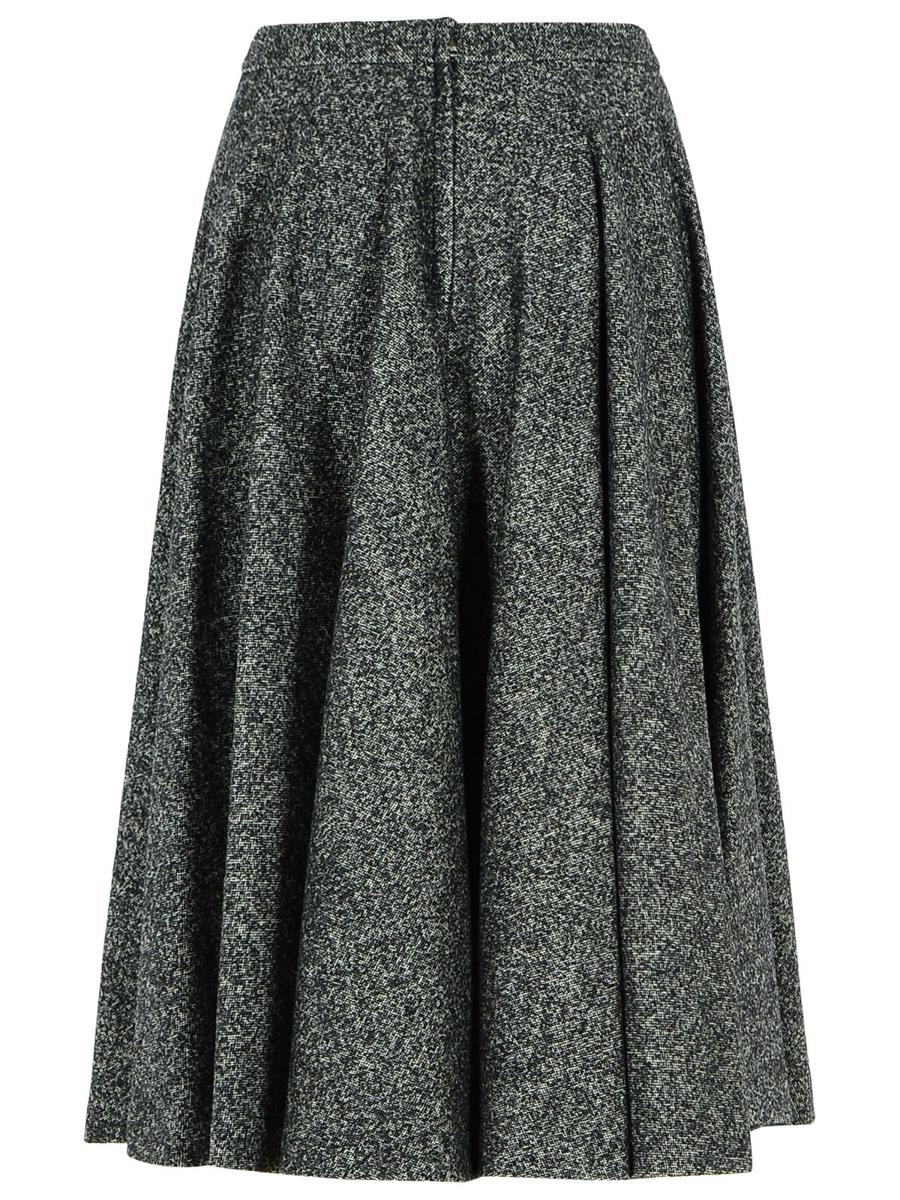 Dolce & Gabbana Two-Tone Virgin Wool Blend Skirt