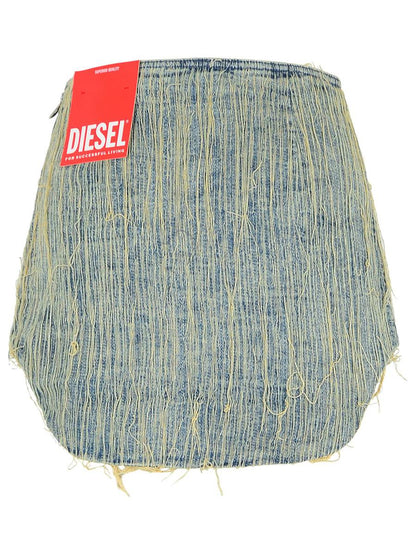 Diesel 'Ada' Blue Cotton Miniskirt