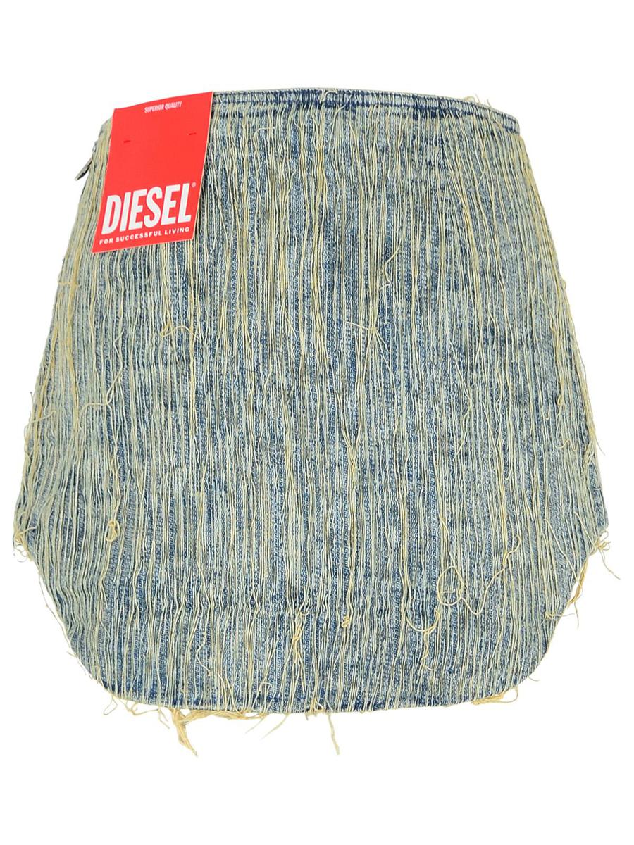 Diesel 'Ada' Blue Cotton Miniskirt