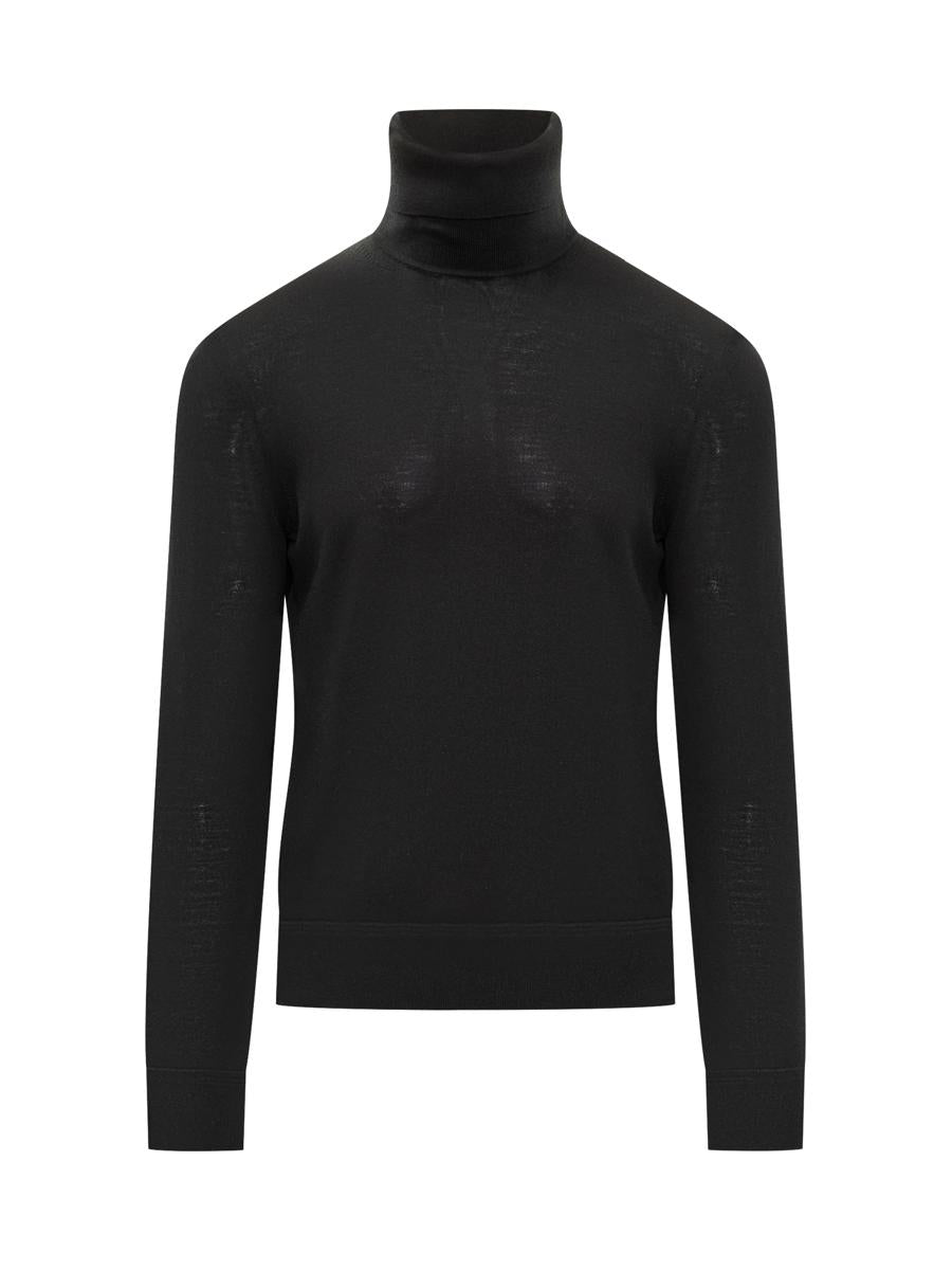 Tom Ford Black Wool Turtleneck Tom Ford