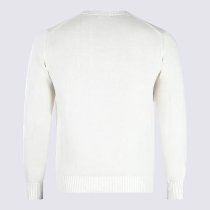 Malo White Cotton Knitwear