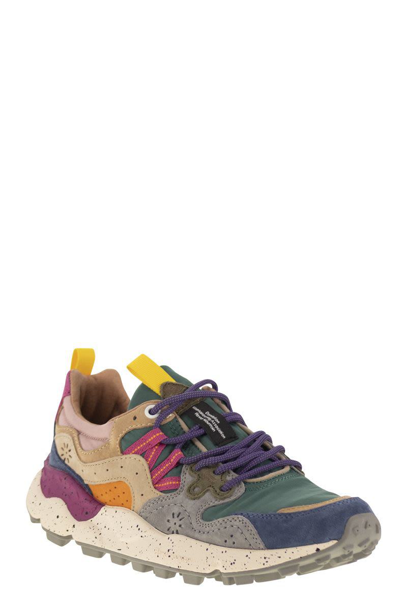 Flower Mountain Yamano 3 - Sneakers In Suede And Technical Fabric