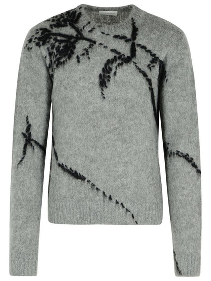 Dries Van Noten Grey Wool Blend Sweater