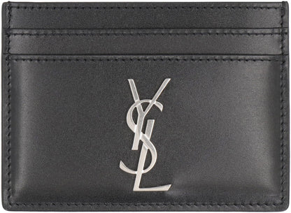 Saint Laurent Cassandre Leather Card Holder