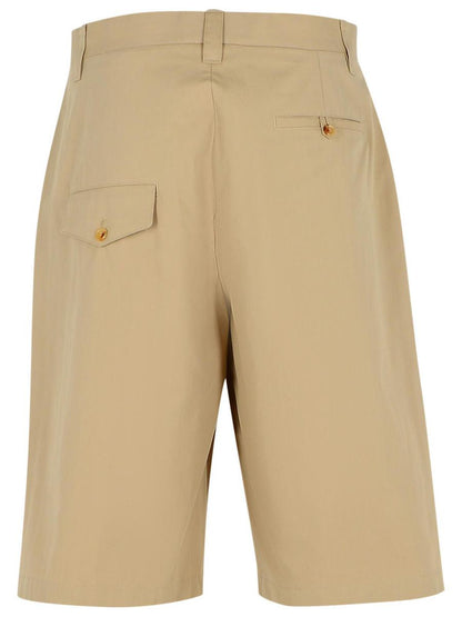 Moschino Beige Cotton Blend Bermuda Shorts