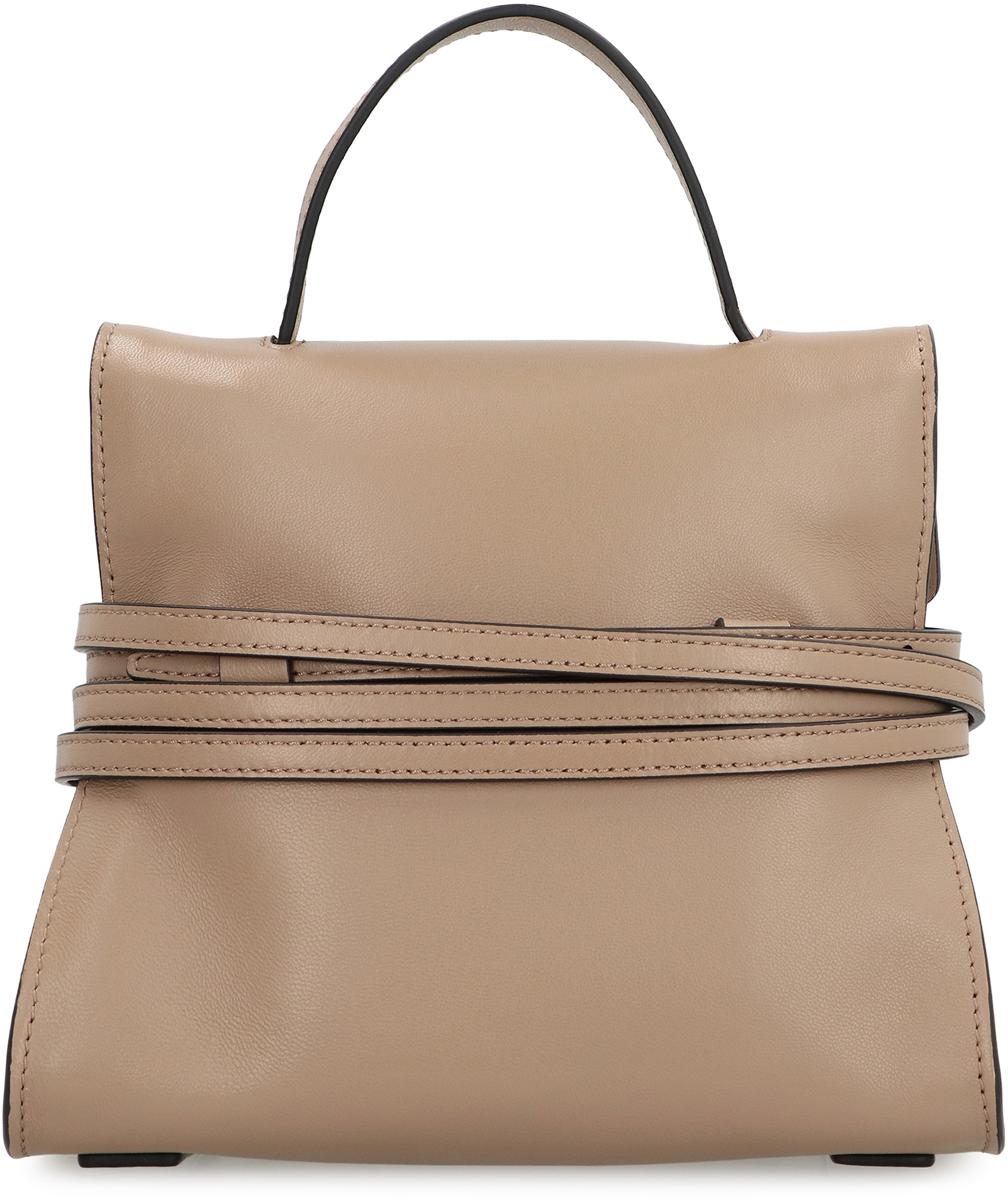 Moschino Moschino Tie Me Small Leather Handbag