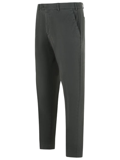 Pt Torino 'Rebel' Grey Stretch Cotton Pants