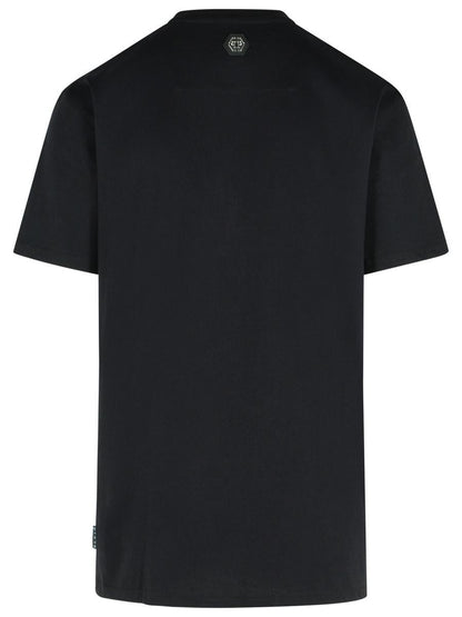 Philipp Plein Black Cotton T-Shirt