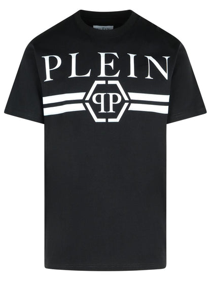Philipp Plein Black Cotton T-Shirt