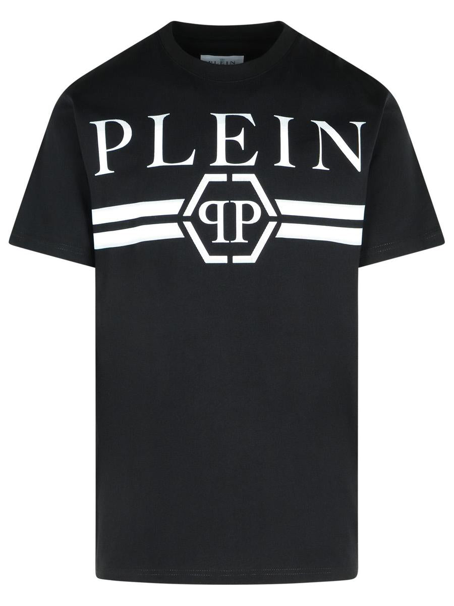 Philipp Plein Black Cotton T-Shirt
