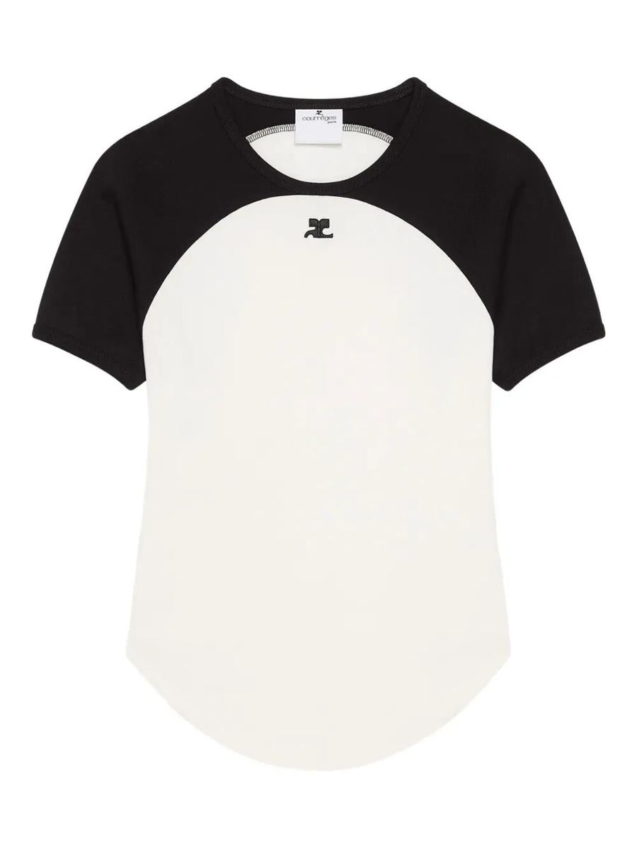 Courrèges Circle Contrast Tee Clothing