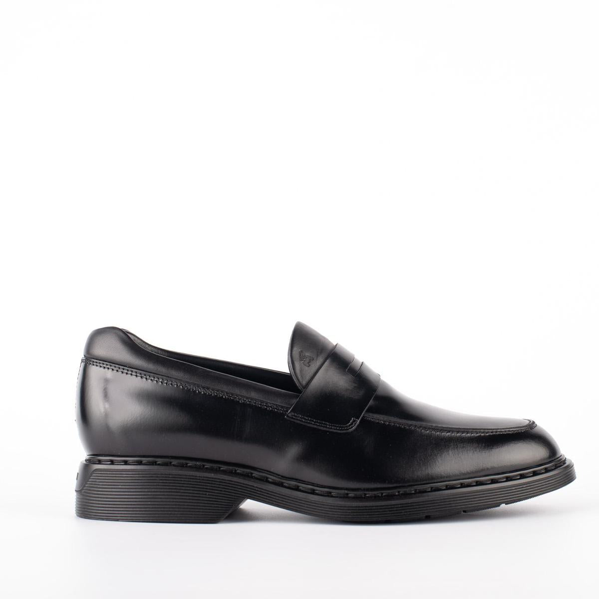Hogan Black Leather Loafer