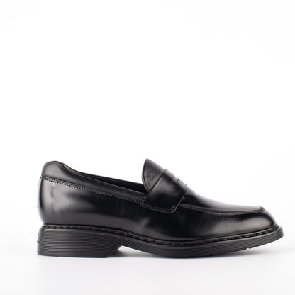 Hogan Black Leather Loafer