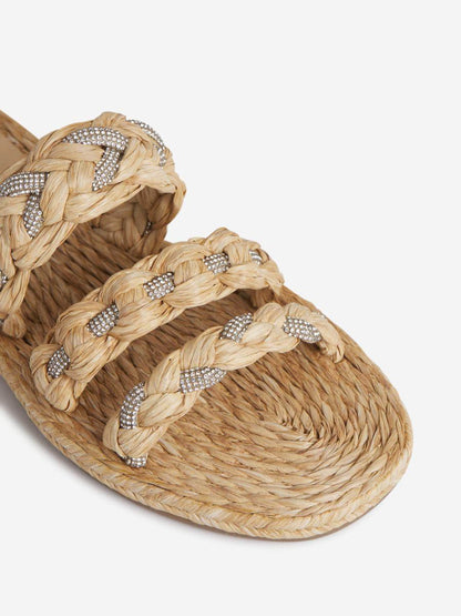 Aquazzura Raffia Coastal Sandal