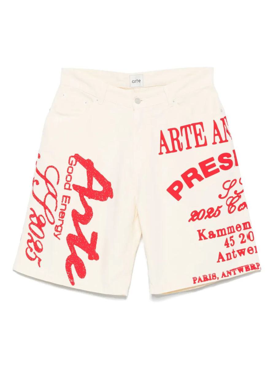 Arte Red Print Shorts