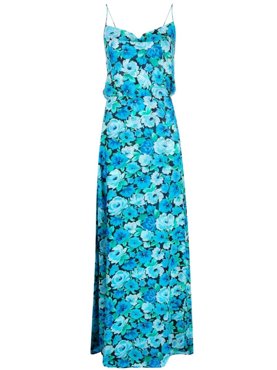 Rotate Birger Christensen Chiffon Light Maxi Slit Dress