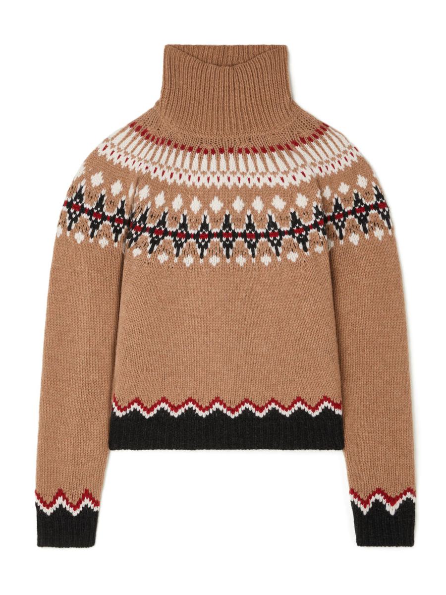 Alanui Sweet Winter Turtleneck Camel/Multicolor