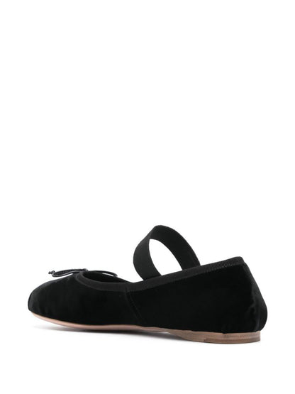 Miu Miu Velvet Ballerina Shoes