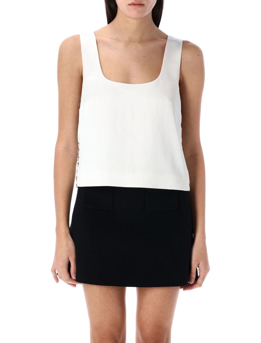 Self-Portrait Bonded Satin Vest
