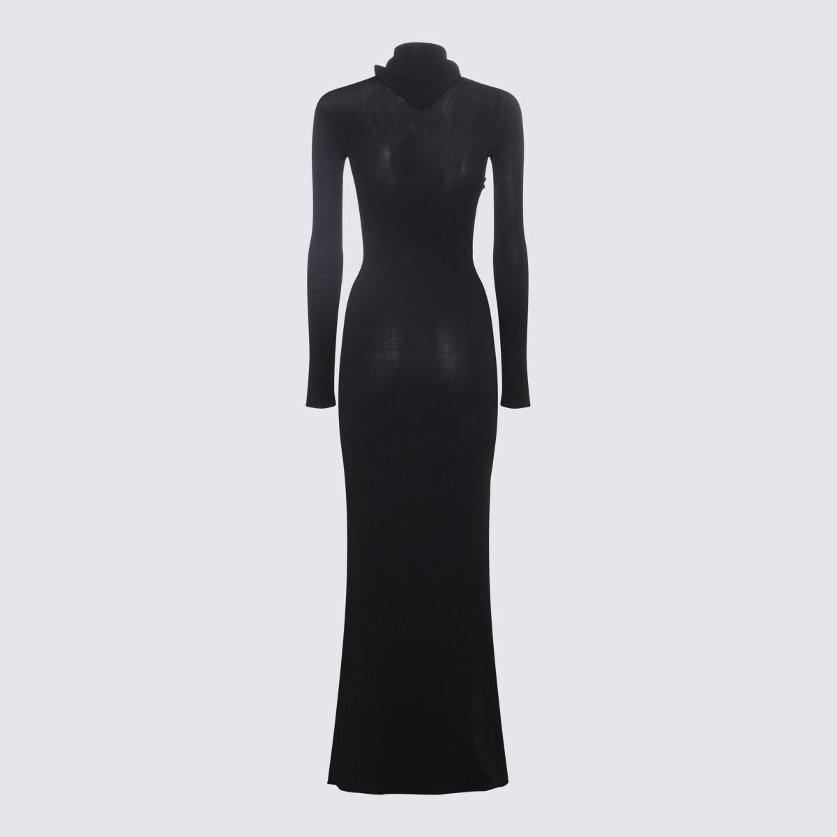 Off-White High-Neck Long Dress