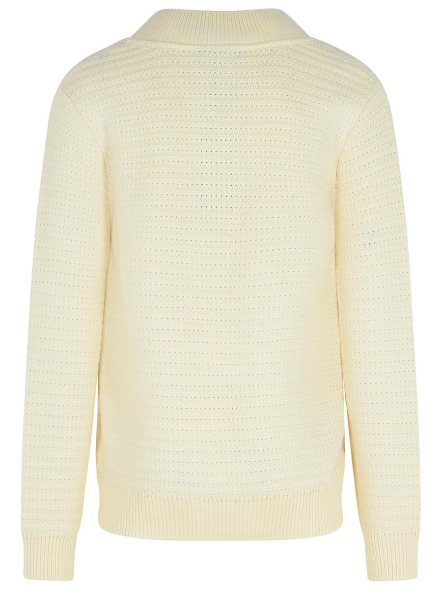 Dolce & Gabbana White Virgin Wool Sweater