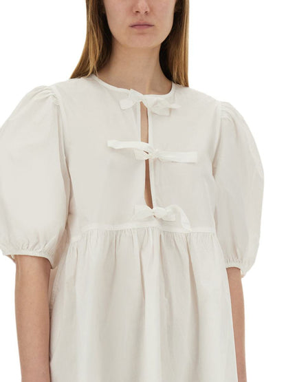 Ganni Poplin Mini Dress