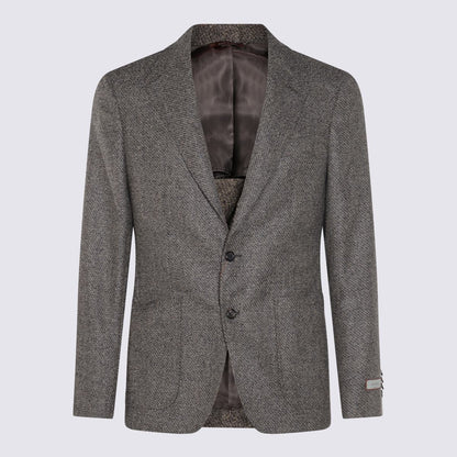 Canali Grey Wool Blazer