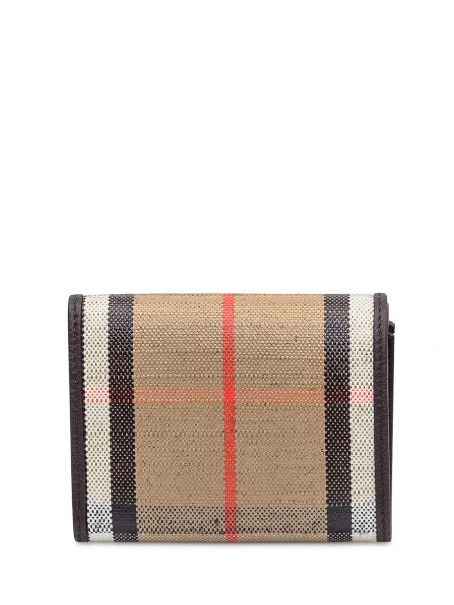 Burberry Burberry Wallet In Tartan Fabric And Leather