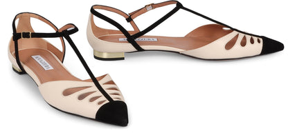Aquazzura Camille Leather Ballet Flats
