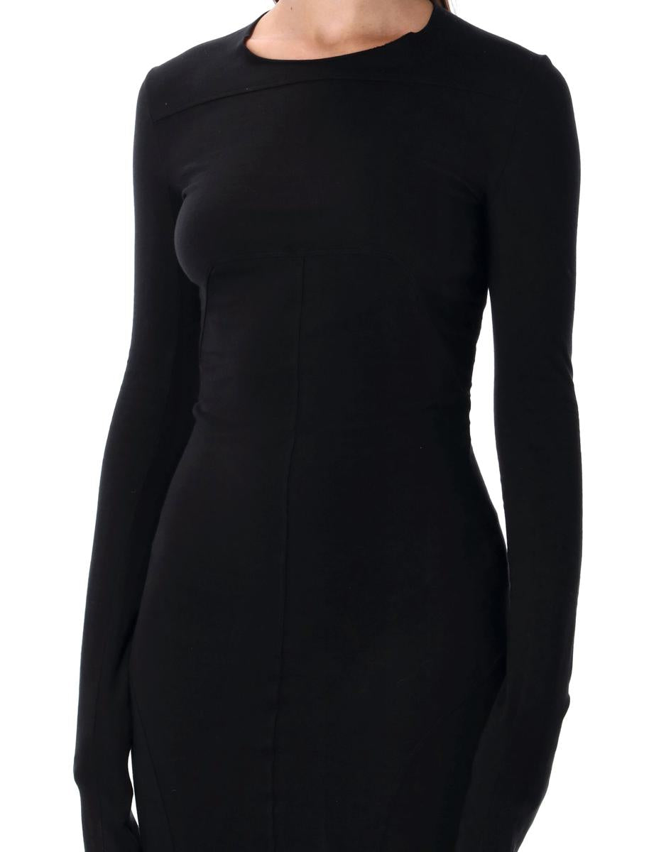 Rick Owens Drkshdw Edfu Black Cotton Jersey Gown