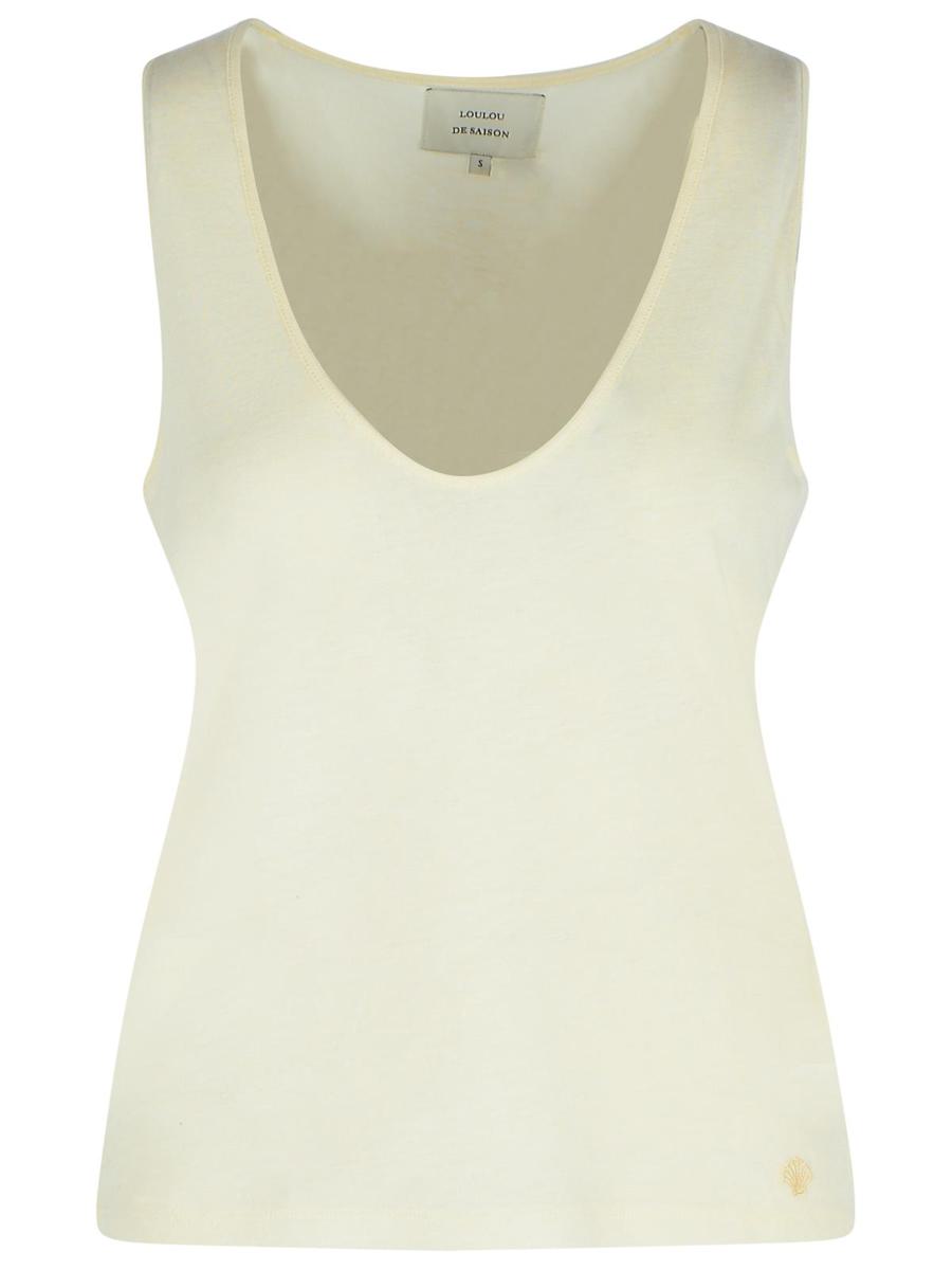 Loulou Studio Ivory Wool Blend Tank Top