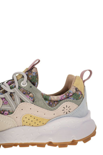 Flower Mountain Yamano 3 - Sneakers In Suede And Technical Fabric